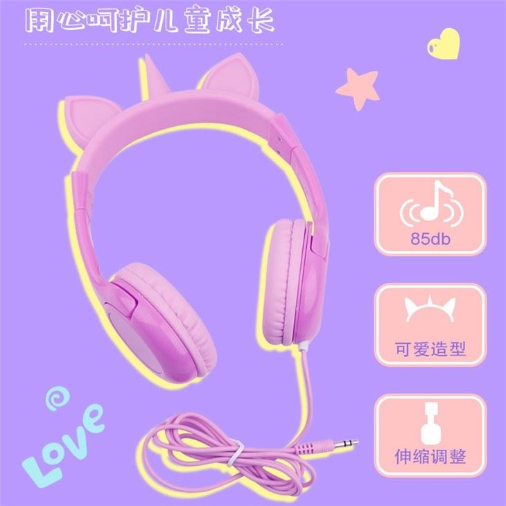 pink cat ear headphones Headphones Dongguan Universal Horizons