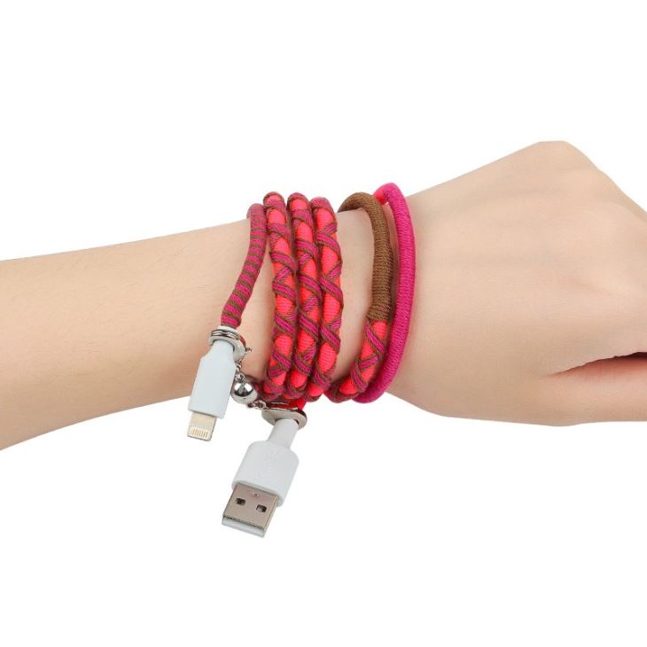 Bracelet Handmade Macrame USB Data Charging Cable