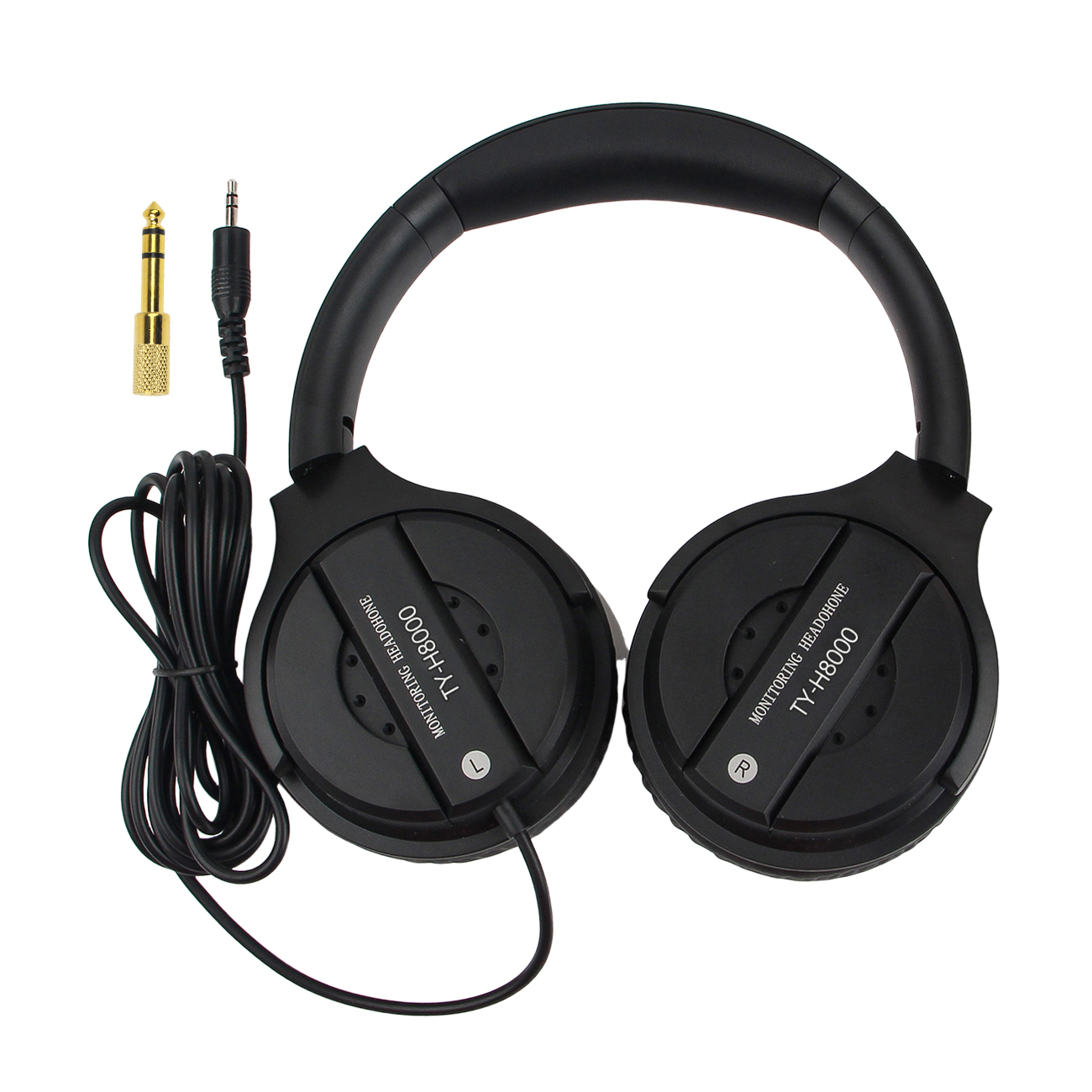 Monitor head-mounted adjustable electronic piano headphones