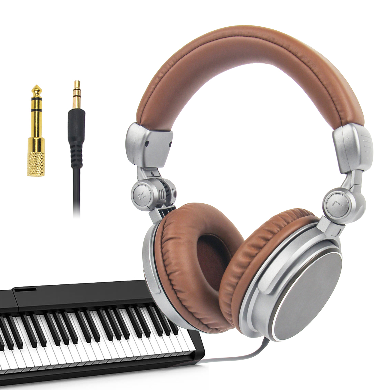 Electronic piano DJ headphones