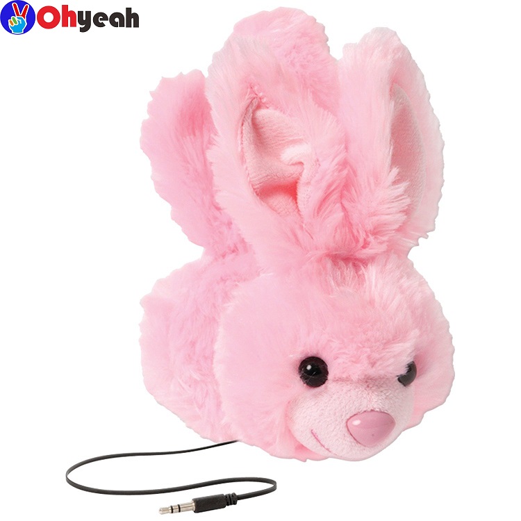 Plush bunny children's headphones