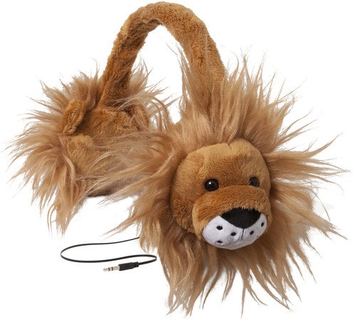 Plush lion children's headphones